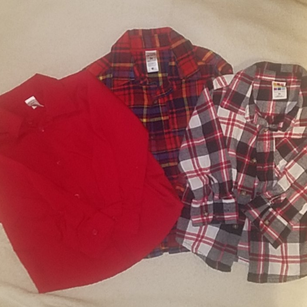 Three long sleeve shirts